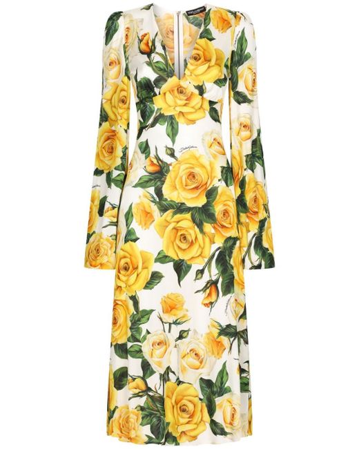 Dolce & Gabbana Flowering Midi Dress