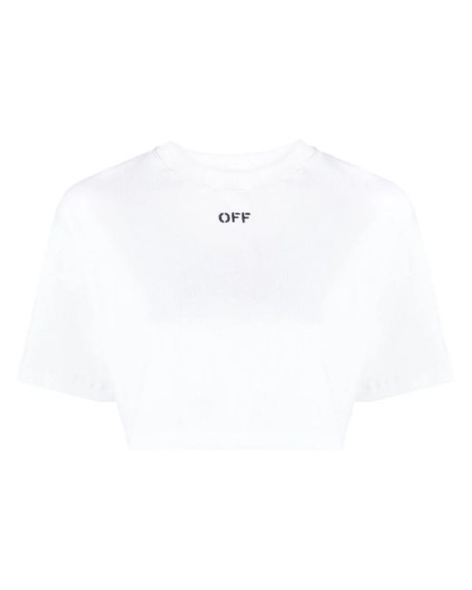 Off-White Off Stamp Cropped T-Shirt