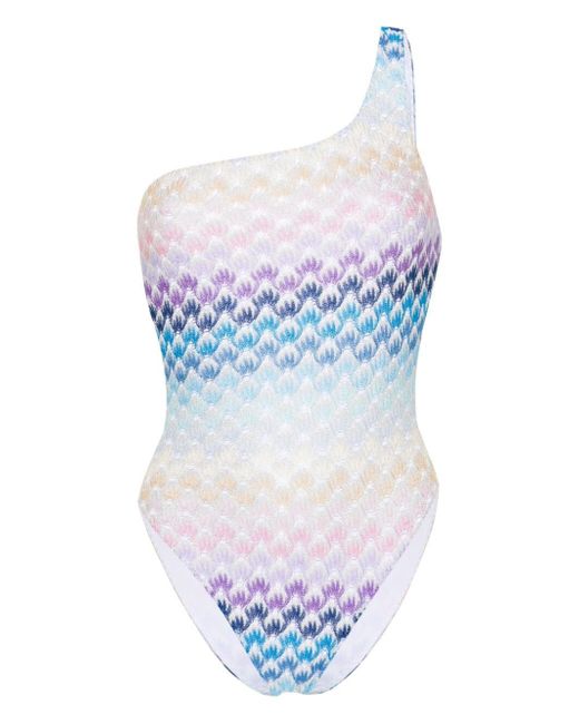 Missoni One-Shoulder One-Piece Swimming Costume