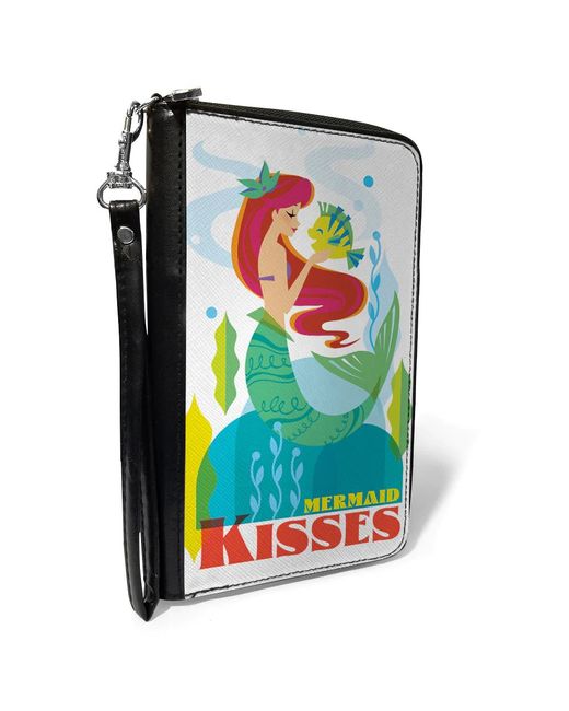 Buckle Down Products Buckle Down Disney Ariel Kisses PU Zip Around Wallet Rectangle