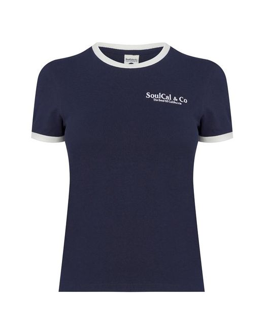 SoulCal Embroidered Ringer T Shirt