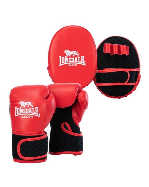 Lonsdale Boxing Glove and Pad Set Junior