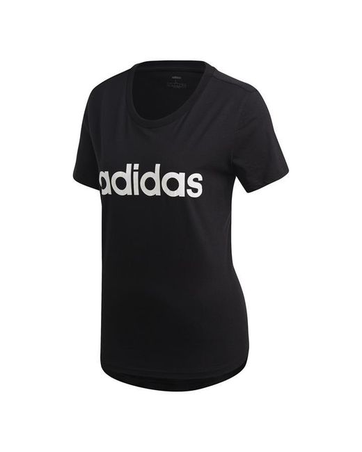 Adidas Linear QT T Shirt Ladies