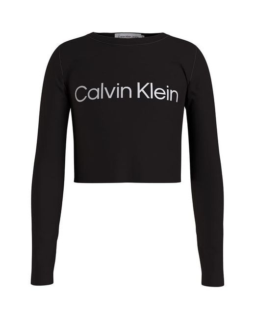 Calvin Klein Inst Silver Logo Ls T-Shirt