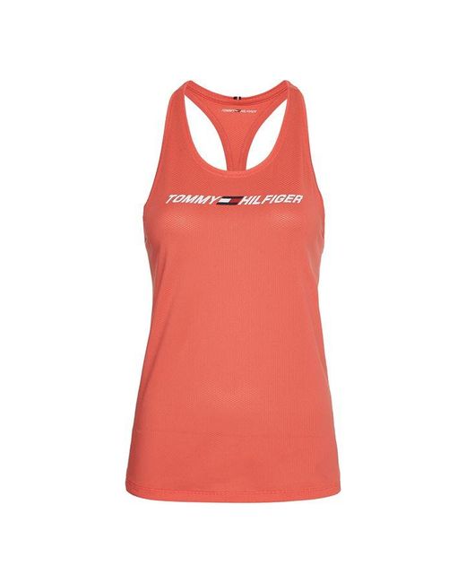 Tommy Sport Graphic Mesh Tank Top