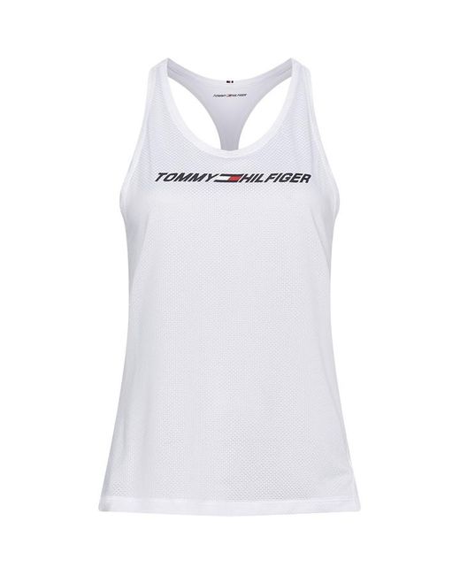 Tommy Sport Graphic Mesh Tank Top
