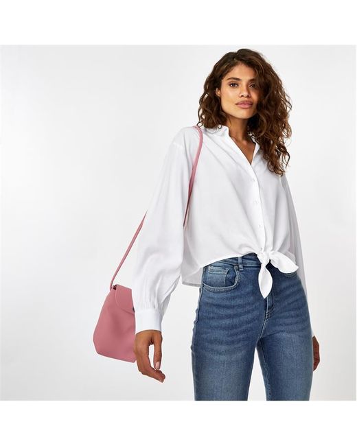 Jack Wills Tie Front Long Sleeve Blouse