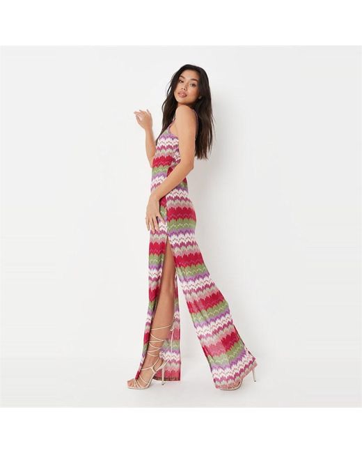 Missguided Tall Zag Crochet Knit Maxi Dress