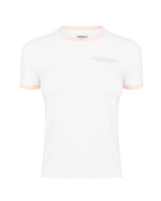 SoulCal Embroidered Ringer T Shirt