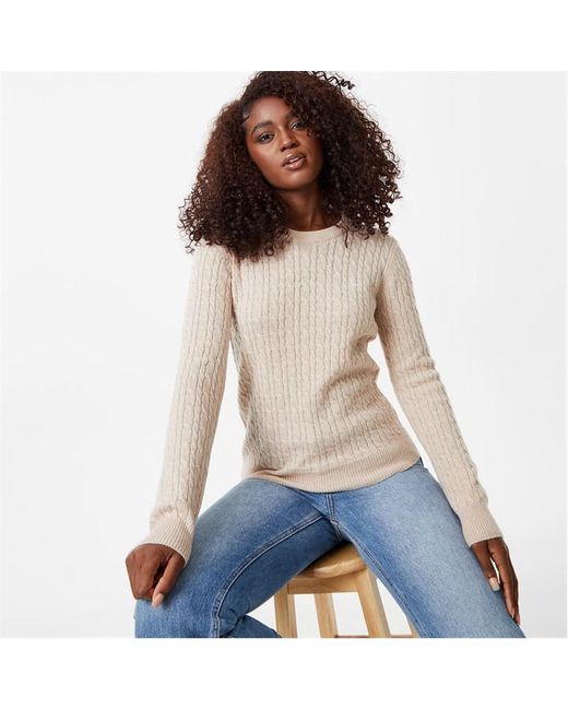 Jack Wills Tinsbury Merino Wool Cable Knitted Jumper