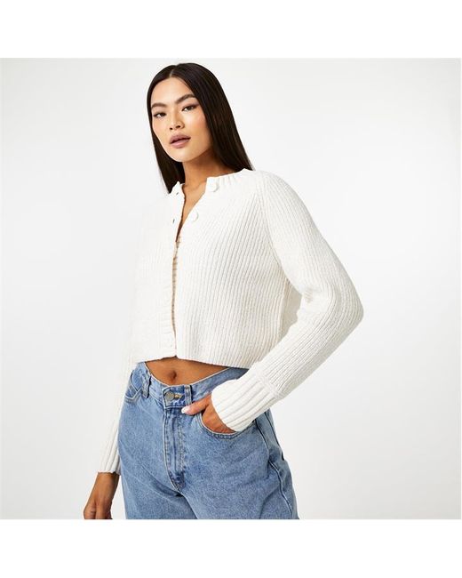 Jack Wills Chenille Blend Ribbed Cardigan