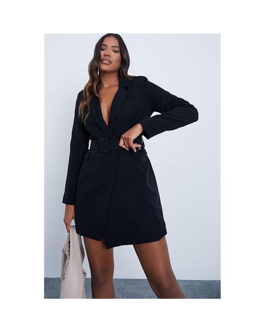 I Saw It First Woven Belted Blazer Dress