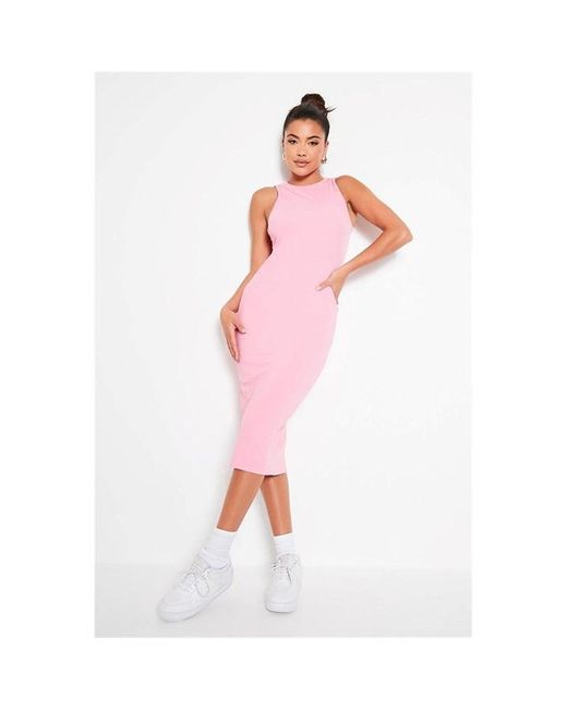 I Saw It First Ribbed Bodycon Racer Midaxi Dress