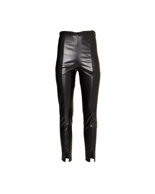 I Saw It First Faux Leather Front Split Seam Leggings