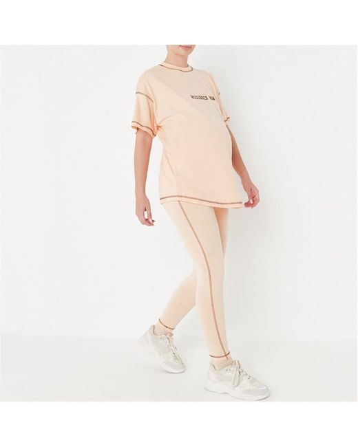 Missguided Contrast Stitch Maternity Leggings