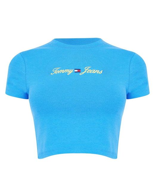 Tommy Jeans Acid Wash Linear Logo T Shirt