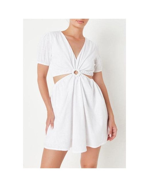 Missguided Ring Detail Cut Out Mini Dress