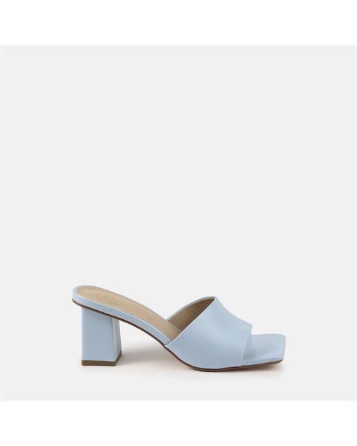 Missguided Square Toe Block Heeled Mules