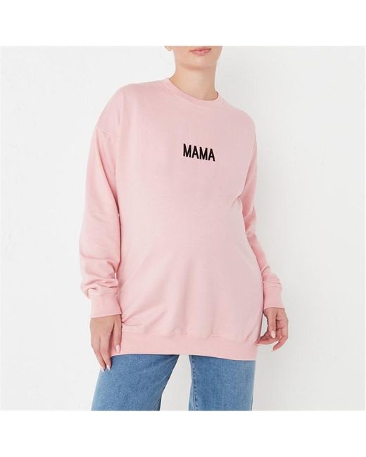Missguided Mama Embroidered Maternity Sweatshirt