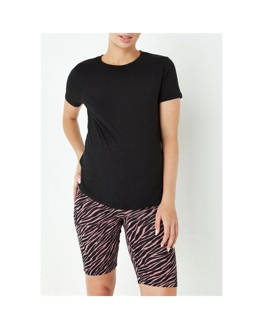 Missguided Zebra Print Maternity Cycling Shorts 2 Pack