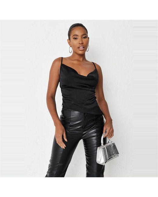Missguided Asymmetric Cowl Neck Cami Top