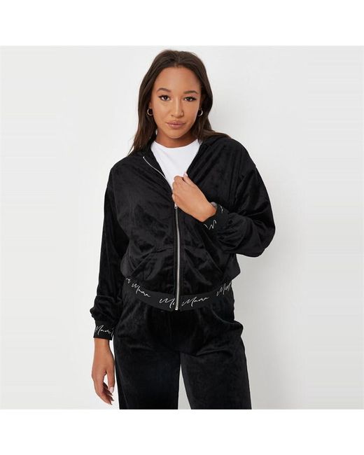 Missguided Velour Maternity Zip Up Hoodie