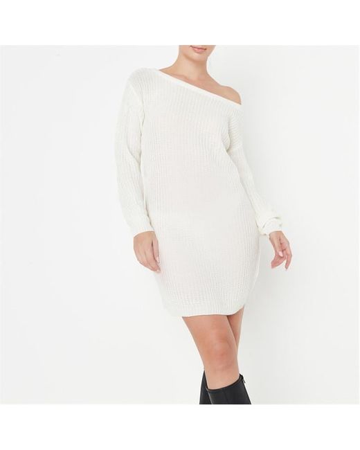 Missguided Recycled Tall Round Neck Knit Mini Dress