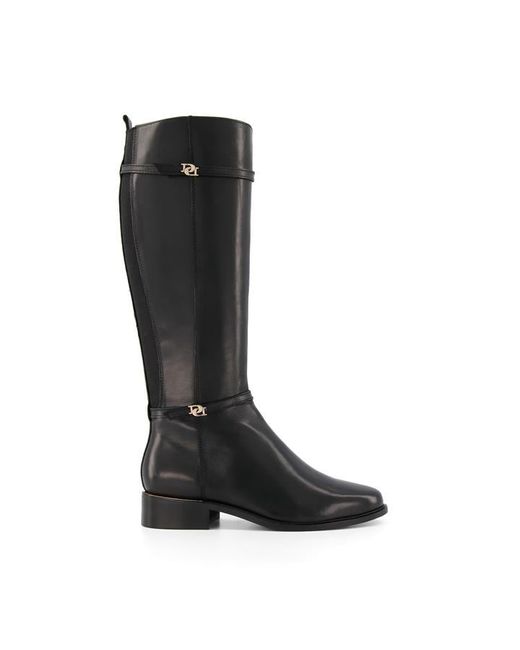 Dune London Tap Double Buckle Knee High Boots