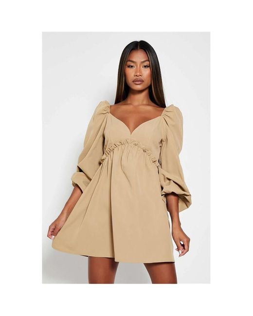 I Saw It First Woven Frill Detail V Neck Smock Dress