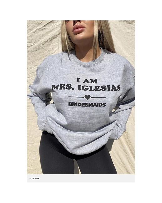 I Saw It First Marl Bridesmaids I Am Mrs Iglesias Oversized Sweater