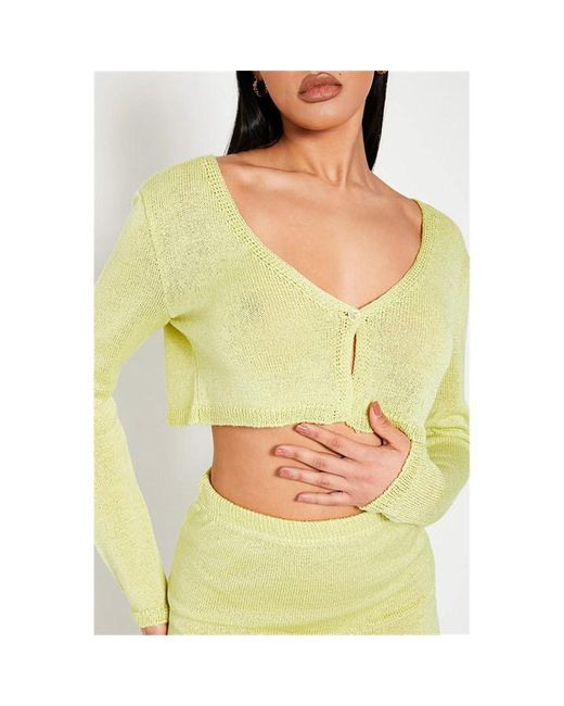 I Saw It First Crop Fine Knit Button Front Cardigan Co-Ord