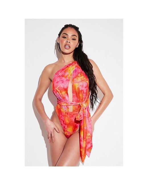 I Saw It First Wear Me Any Way Print Swimsuit