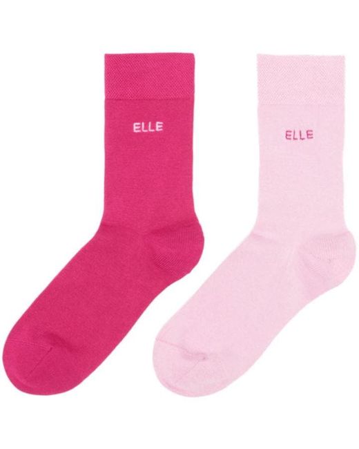 Elle Bamboo Crew Socks Two-Pack