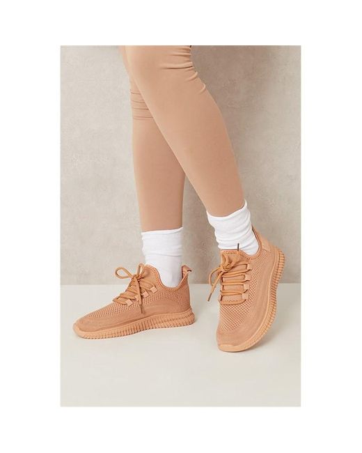 I Saw It First Knit Lace Up Trainers