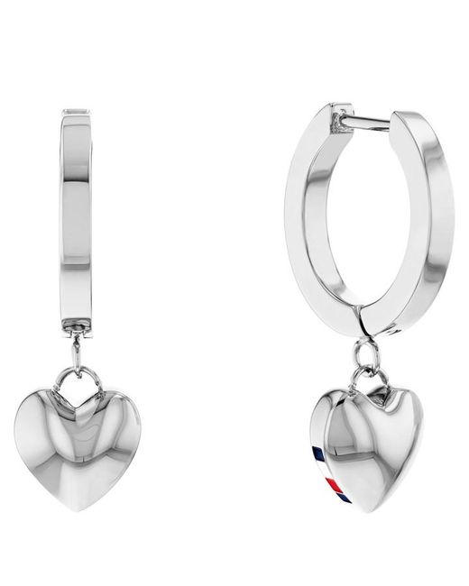 Tommy Hilfiger Hanging Heart Earrings