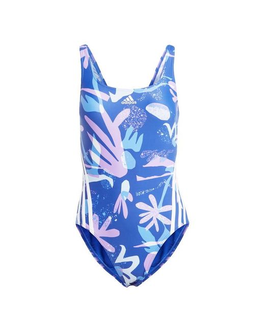 Adidas Floral 3-Stripes Swimsuit