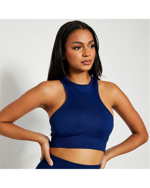I Saw It First Seamless Active Racer Neck Crop Top