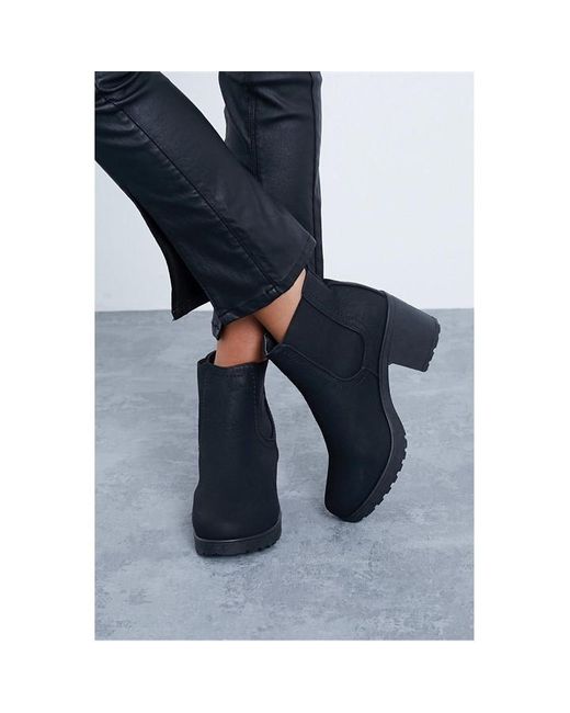 I Saw It First Pu Heeled Chelsea Ankle Boot