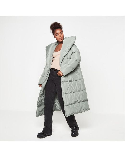 Missguided Recycled Collared Puffer Coat