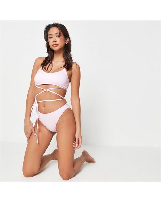 Missguided Soft Touch Ruched Bikini Bottoms