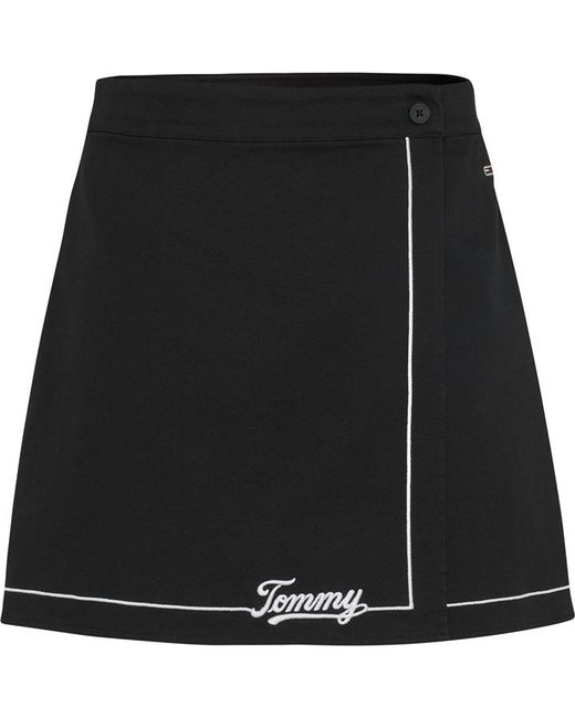 Tommy Jeans Baseball Wrap Mini Skirt