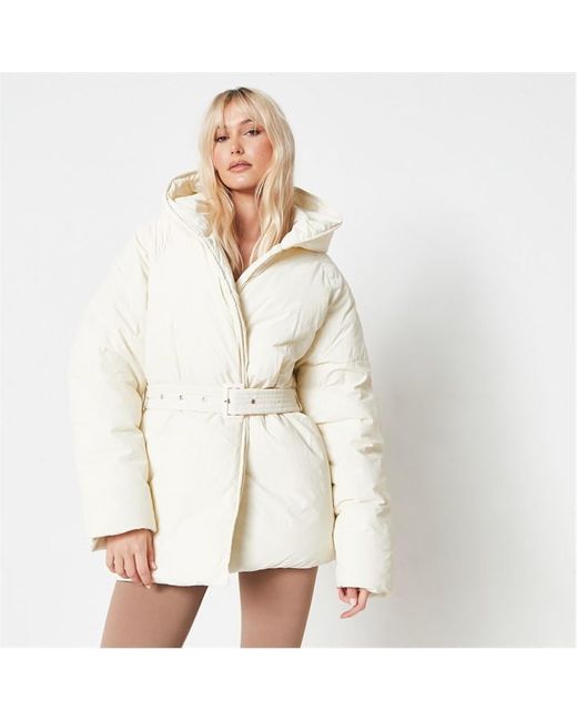 Missguided Tall Oversized Belted Puffer Coat