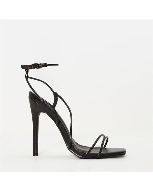 Missguided Asymmetric Strap Heeled Sandals