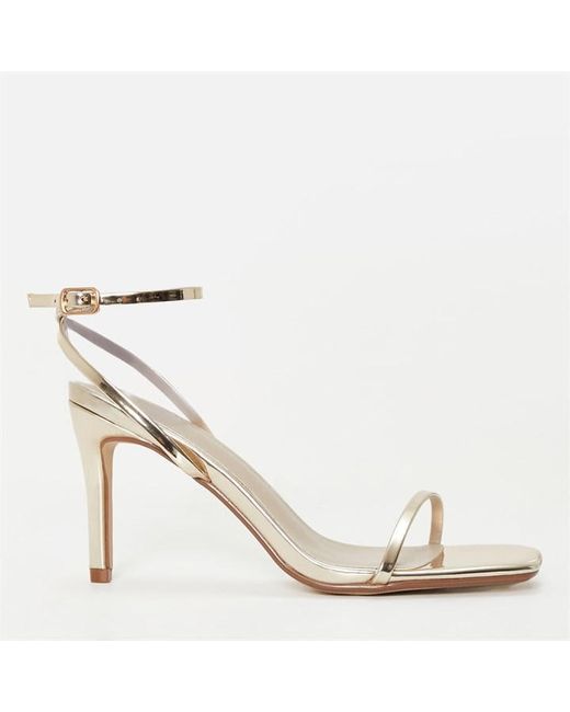 Missguided Square Toe Mid Heeled Sandals