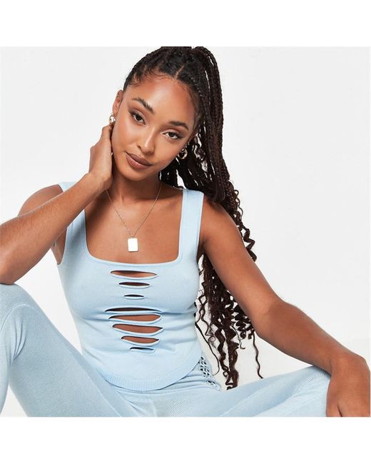 Missguided Co Ord Cut Out Detail Knit Crop Top