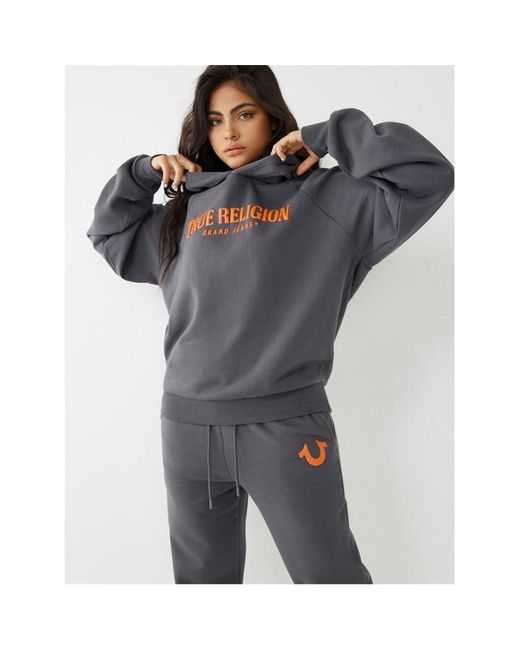 True Religion Logo Relaxed Hoodie