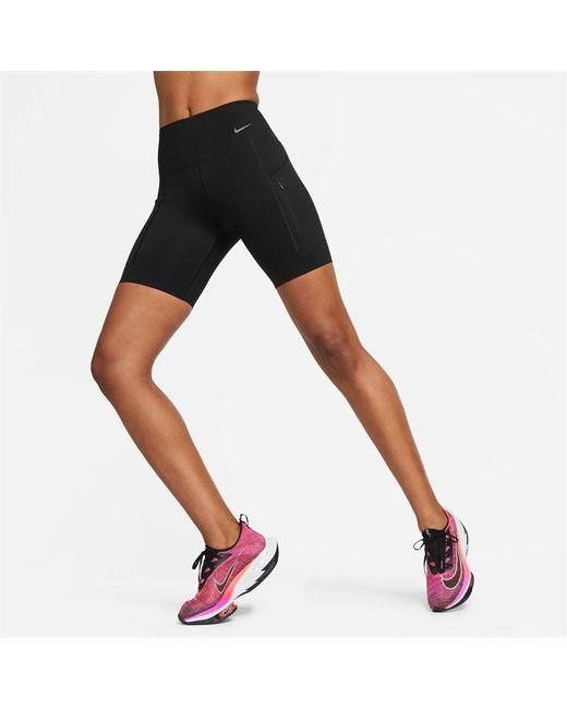 Nike Go Firm-Support Mid-Rise 8 Biker Shorts with Pockets