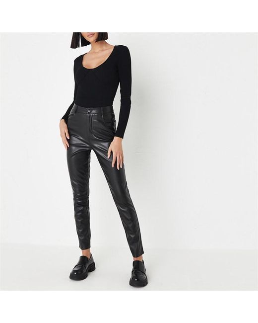 Missguided Faux Leather Trousers