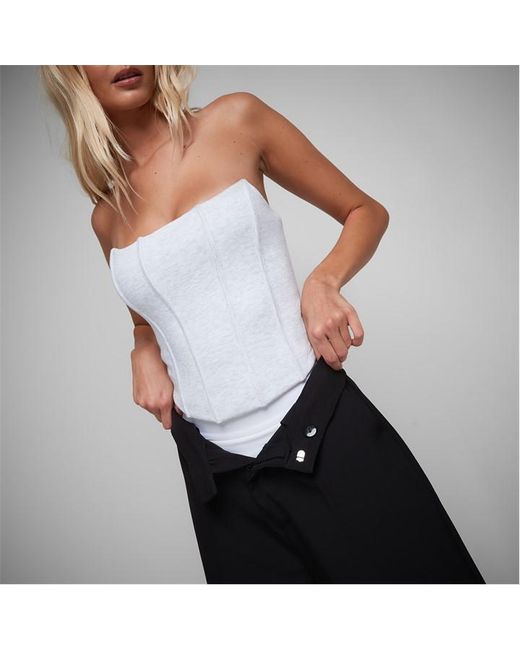Missguided Boned Corset Jersey Top