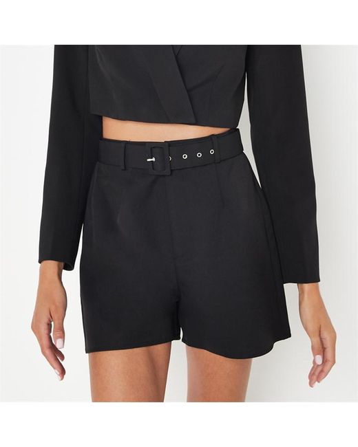 Missguided Tailored Belted Shorts